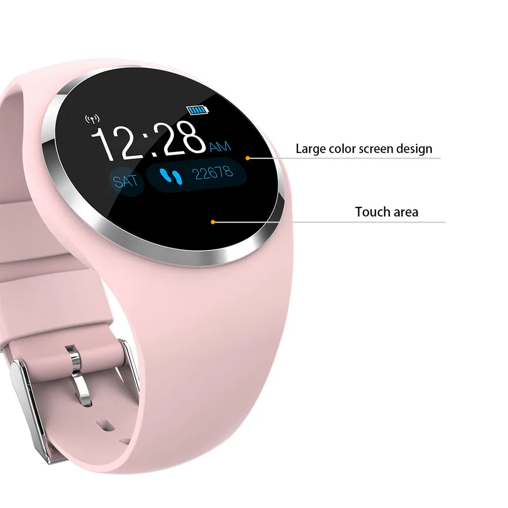 Q1 Smart band Bluetooth 4.0 Waterproof Watch Color Touch Screen Fashion Round Passometer Monitor Heart Rate Clock | Электроника