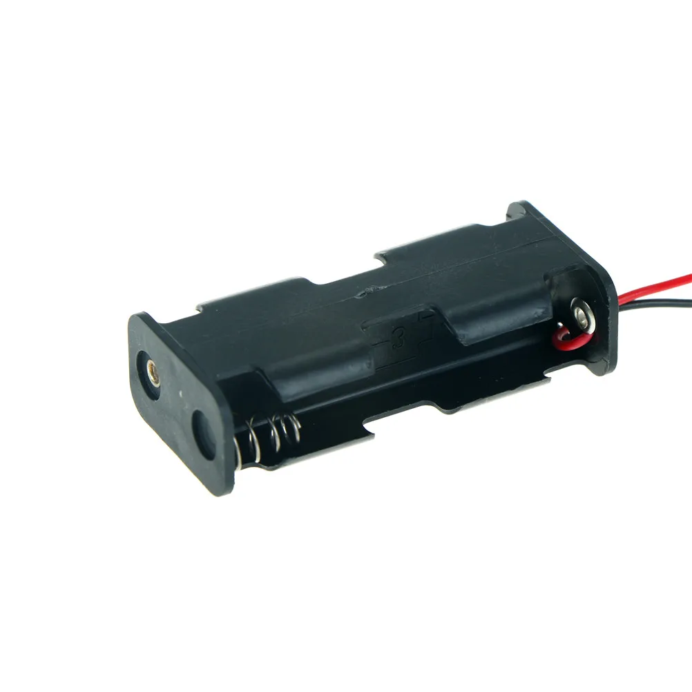 Высокое качество 1 шт. 2 Pin черный пластик 2x3 V AAA батарейный отсек держатель| |