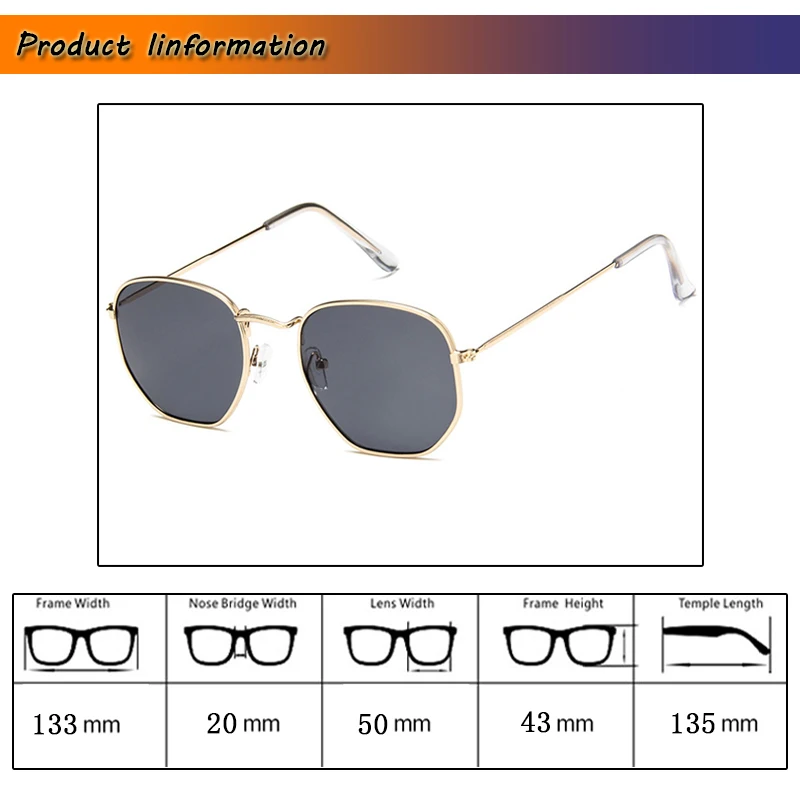 Vintage Sunglasses for Men Women Europe America Style Square Metal Frame Sun glasses Mirror Spectacles Oculos Gafas UV400 K8 | Аксессуары