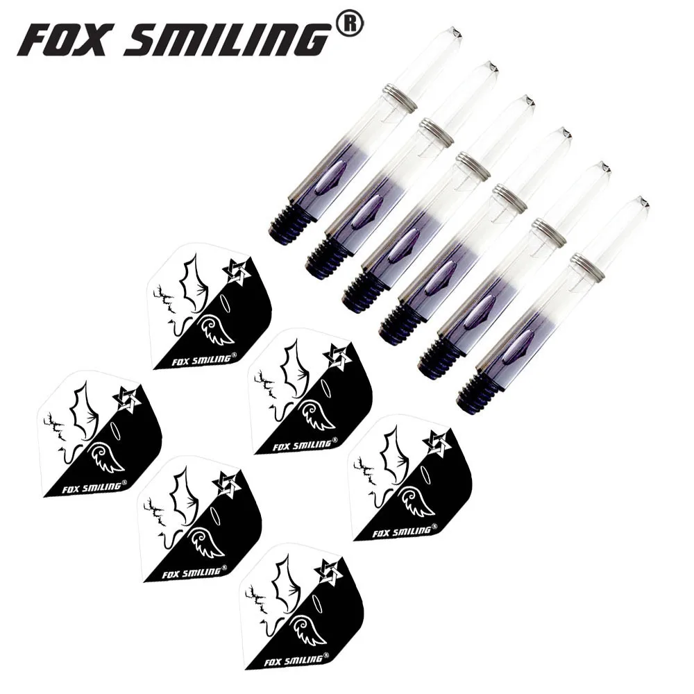 Fox Smiling 6 шт. 2BA 35 мм нейлон Дротика валы с 6 шт. Дротика s полеты красочные аксессуары для игры в Дартс