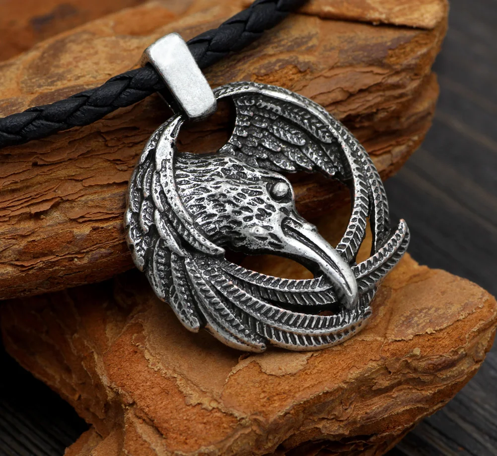 Ожерелье в стиле норвежских викингов Odin's Ravens ювелирное изделие Huginn and Muninn|norse
