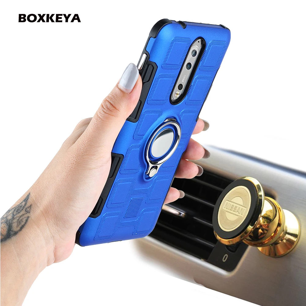 Magnetic Ring Cases For Nokia 8 Kickstand PC+TPU Holder Finger Bracket buckle Cover 2 Stand Phone Back Coque |