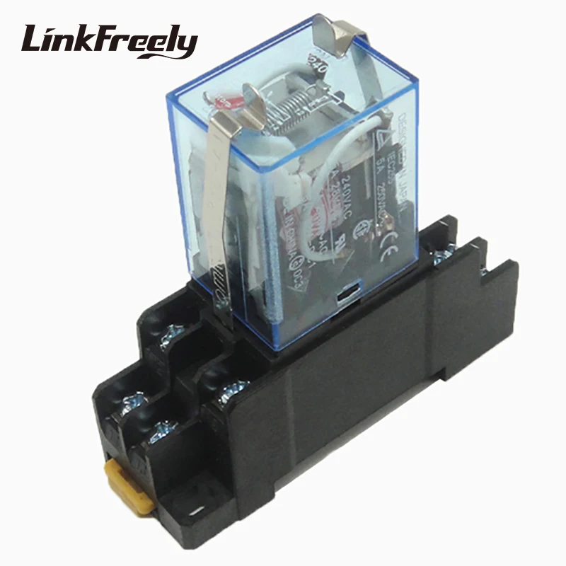 PYF08A Φ 2NO + 2NC 8 контактное реле монтажное базовое держатель розетки для USB HH52P