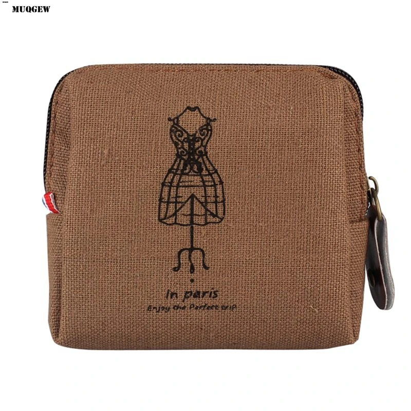 Xiniu Ретро визитница холст печать кошельки и сумки мини леди кошелек маленький