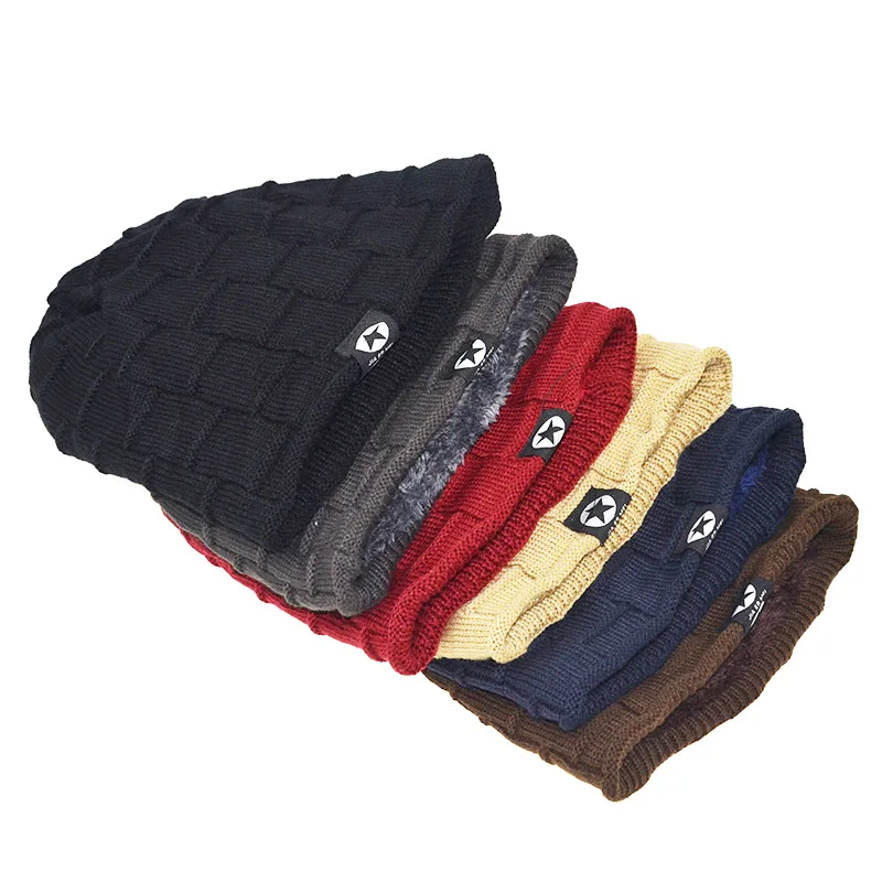 MAXMESSY Unisex Warmth Winter Hats Men Thicken Plus velvet Knitted Beanie Cap Soft Female Warm Cotton Hat ski Bonnet Caps N222 | Аксессуары
