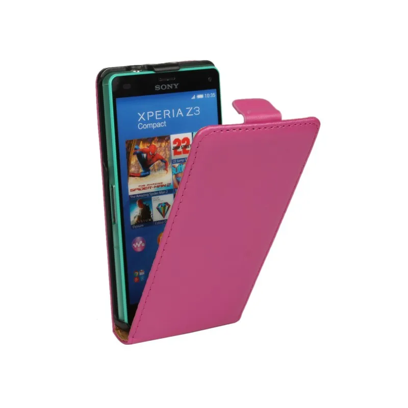 Для sony Xperia Z3 компактный чехол-книжка для sony Z3 Compact Coque D5803 D5833 ультратонкий кожаный чехол-кошелек Funda Capa Etui - Цвет: Лаванда