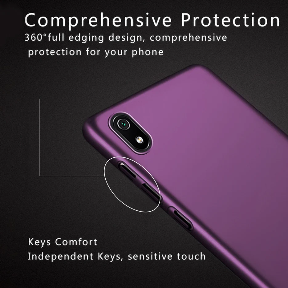 Чехол для телефона Redmi 7A Xiaomi Жесткий Тонкий матовый чехол-накладка 7 A чехол-бампер