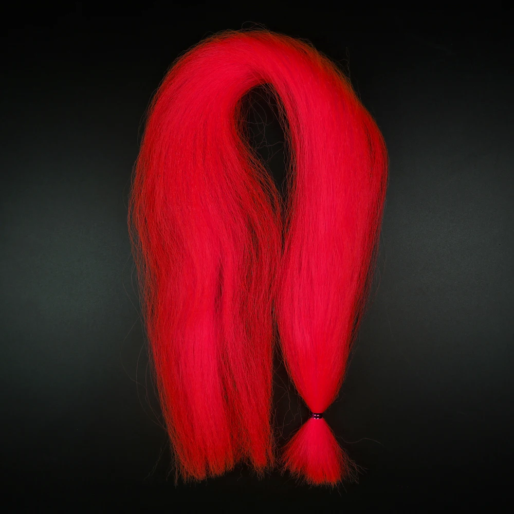 Bimoo Kinky Soft Synthetic Fly Tying Streamer Fiber for Bait Fish Jig Head Tying Material in Pink, Chartreuse, Red, Orange, Yellow image 5