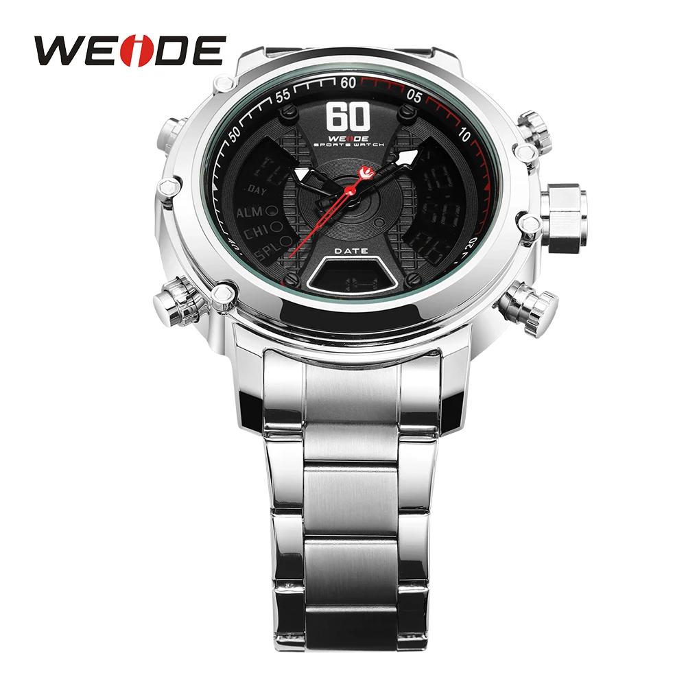 WEIDE модный спортивный браслет из нержавеющей стали Мужской Аналоговый