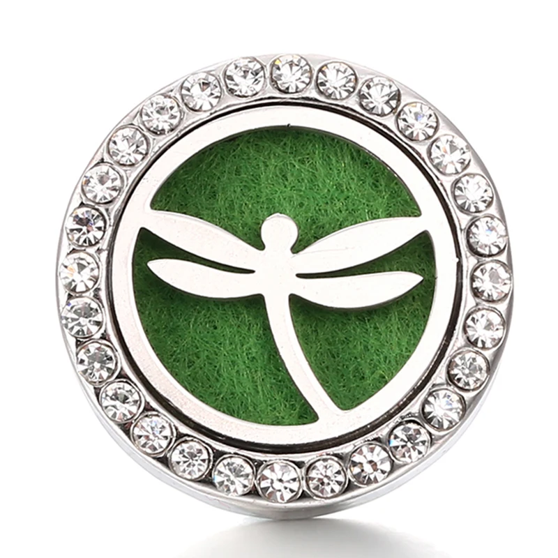 XH8063 Crystal wing cross MOM LOVE Perfume Locket 20mm Magnetic Aromatherapy Essential Oil Diffuser Metal Snap button | Украшения и