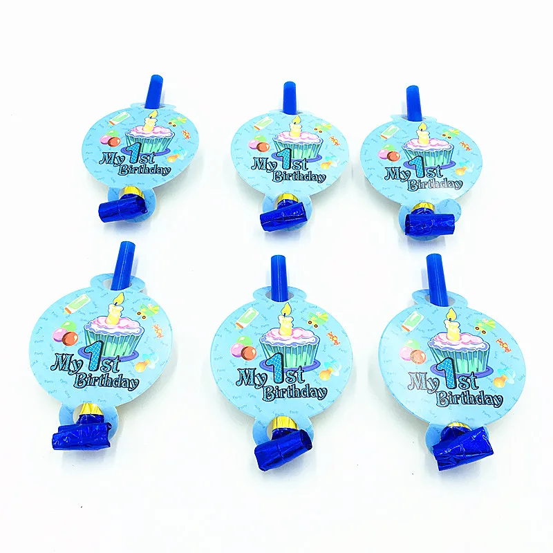 6 шт./лот мой первый день рождения для мальчиков Детские вечерние украшения на