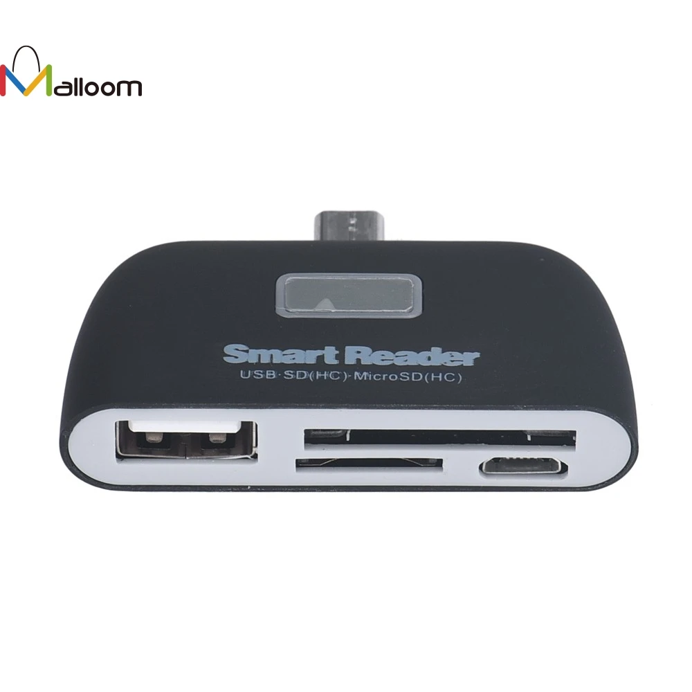 Malloom Micro USB 3 в 1 устройство чтения карт памяти адаптера для смартфонов USB/TF/SD для samsung Galaxy s7 защитой от перегрузки по току