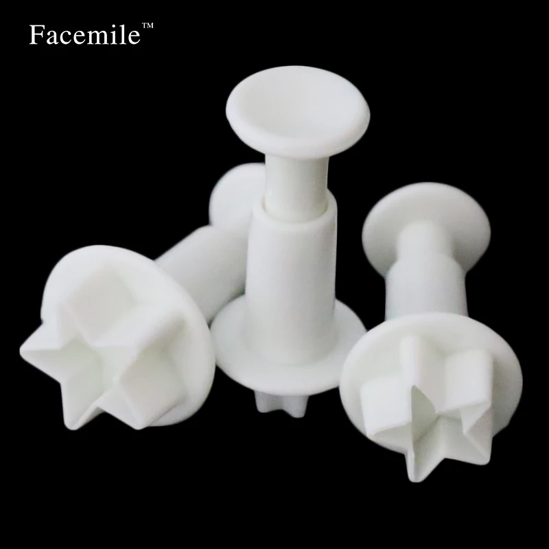 3 шт./компл. Плунжер в форме звезды резаки для помадки украшения торта глазури