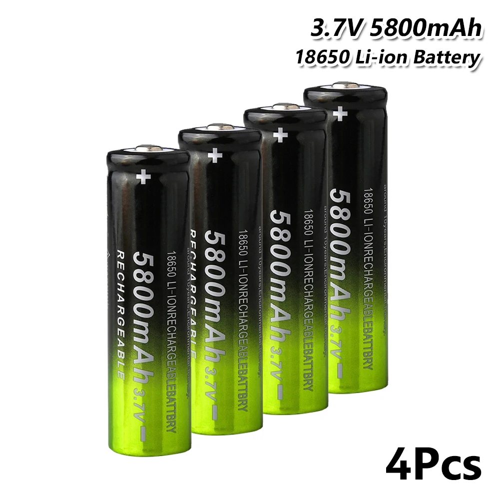 4 Pcs POSTHUMAN для налобного фонаря, фонарь для лазерной ручки, светодиодный фонарик, аккумулятор 4 шт., аккумулятор 18650, 3,7 в, 5800 мА/ч, литиевый аккумулятор - Цвет: 4 Pcs