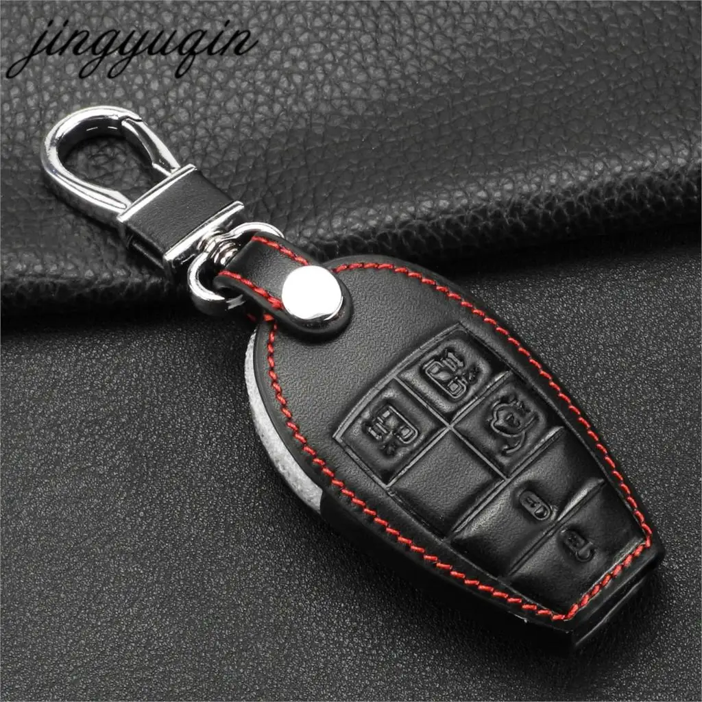Кожаный смарт брелок jingyuqin чехол для ключа дистанционного управления Chrysler Town &