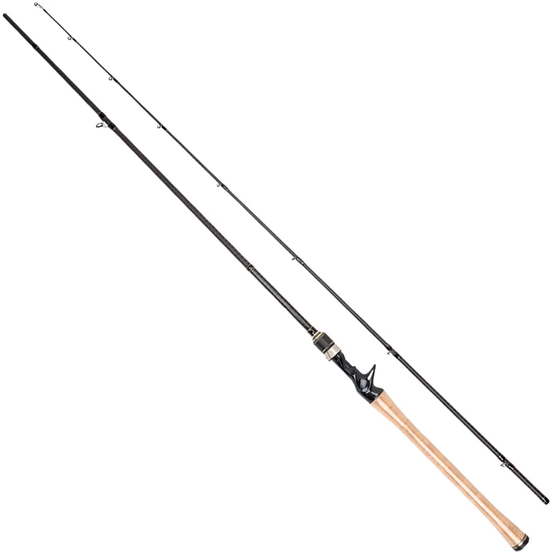 TSURINOYA PROFLEX II 702MHC 2,1 м Литье удочка 2 секции MH Мощность приманки удочка FUJI аксессуары приманка вес 10-28 г - Цвет: Черный