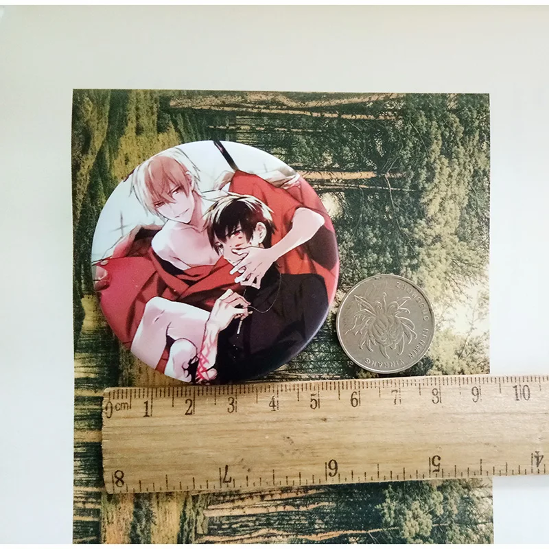 ZXFJXR 58 мм Bungo бродячие собаки Atsushi Edogawa Ranpo дазай Осаму Akiko Yosano Kyoka Izumi брошь значки на