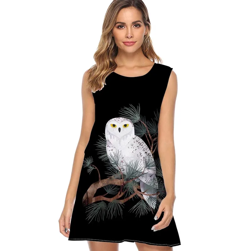 

Women Sleeveless Boho Beach Dress Womend og Print Mini Summer Dress 2019 New A line Casual Chiffon Dresses Vestidos Mujer