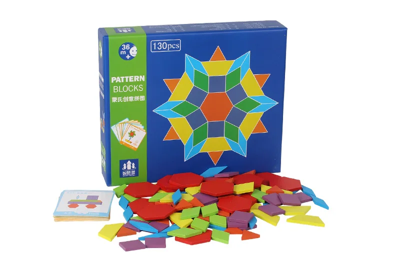 Logwood 130 шт. деревянные головоломки игры Монтессори обучающие игрушки для головоломка для детей Обучающие деревянные развивающие игрушки
