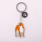Брелок для ключей Akita для мужчин и женщин, изящная японская подвеска сделай сам в виде собаки, кольцо для автомобильных ключей, модные подарки, аксессуары