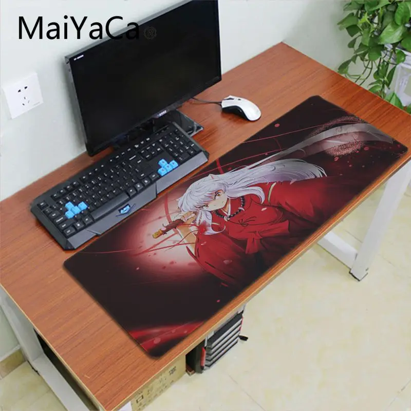 Резиновый коврик для мыши Maiyaca inuyasha с японским аниме противоскользящий размер xxl