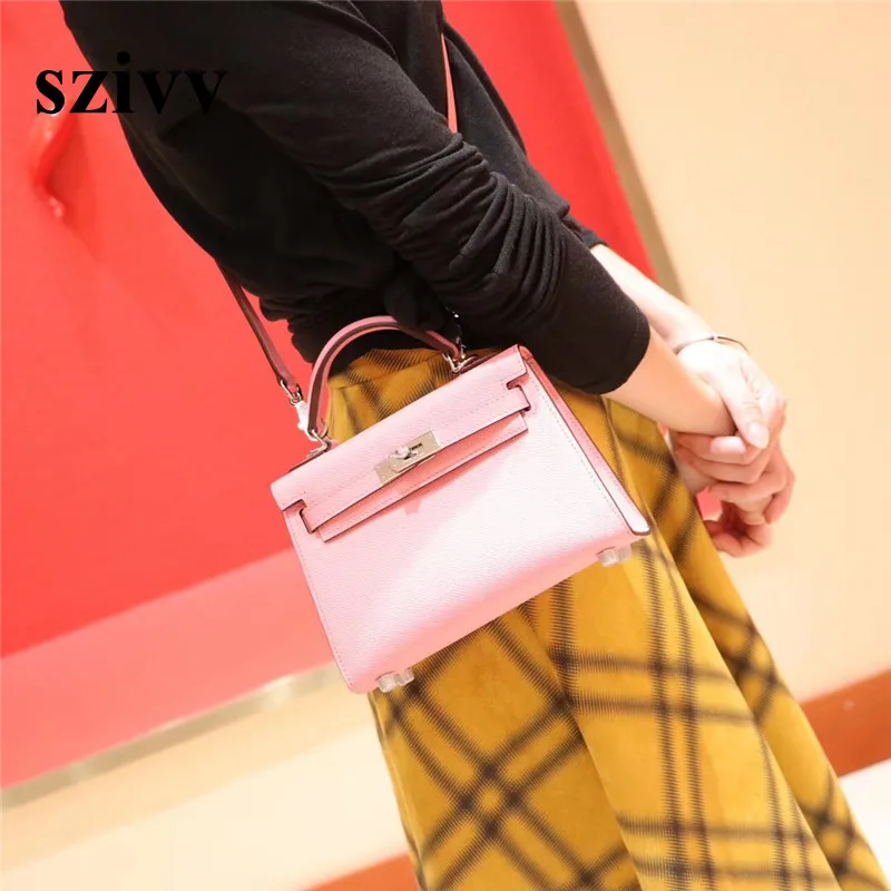 100% Genuine Leather Luxury Handbags Bags Designer Crossbody For Women Famous Brand Runway full handmade 091702 |