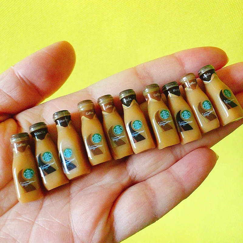 10 pcs coffee bottles/miniatures food/dinnerware/artificial/fairy garden gnome/terrarium/bonsai/figurine/doll house decor |