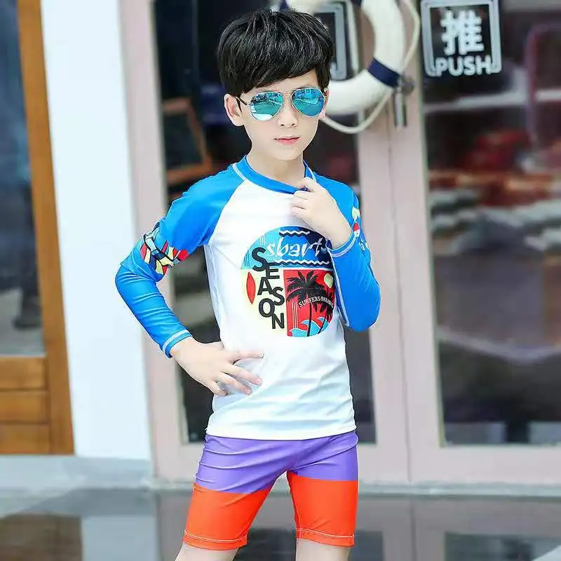 Sbart Быстросохнущий солнцезащитный костюм для мальчиков купальные костюмы из