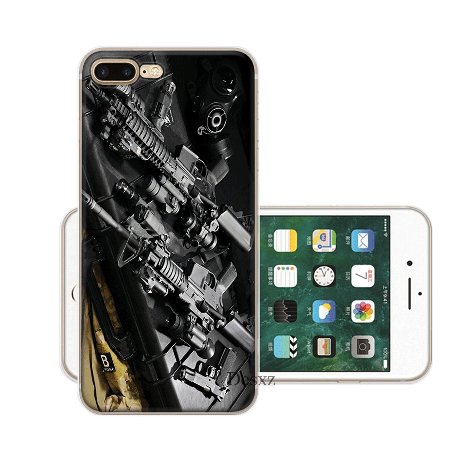 Desxz Горячая продажа снайперская винтовка оружие чехол для iPhone 7 8 6 6s Plus 11 Pro X XR XS Max 5