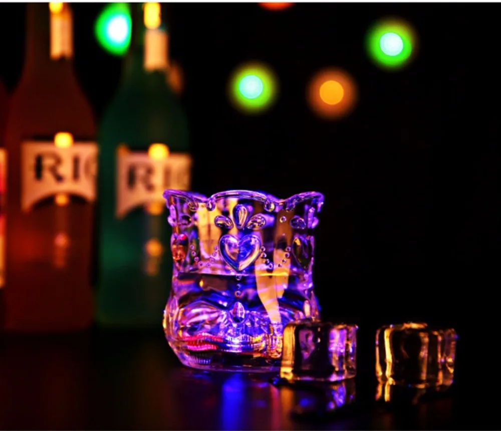 Креативный светодиодный Индуктивная светящаяся чашка с лотосом для бара дома