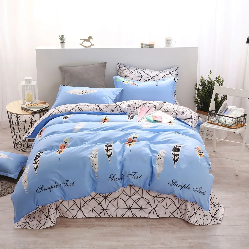 Милые животные собака кошка кролик Pattern пододеяльник 3/4 шт Постельное белье для