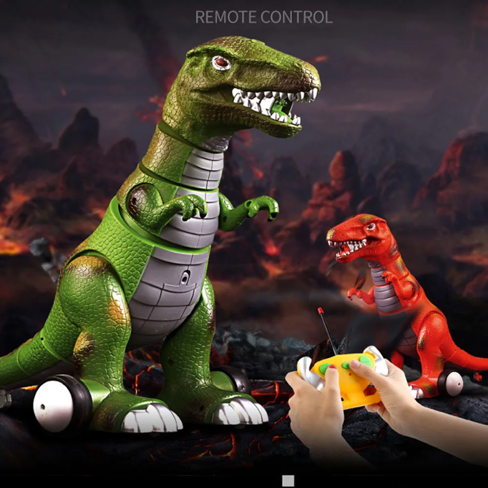 

Радиоуправляемый T-Rex игровой автомобиль, 2 колеса, Детская модель, электронное животное, большой размер 13 дюймов