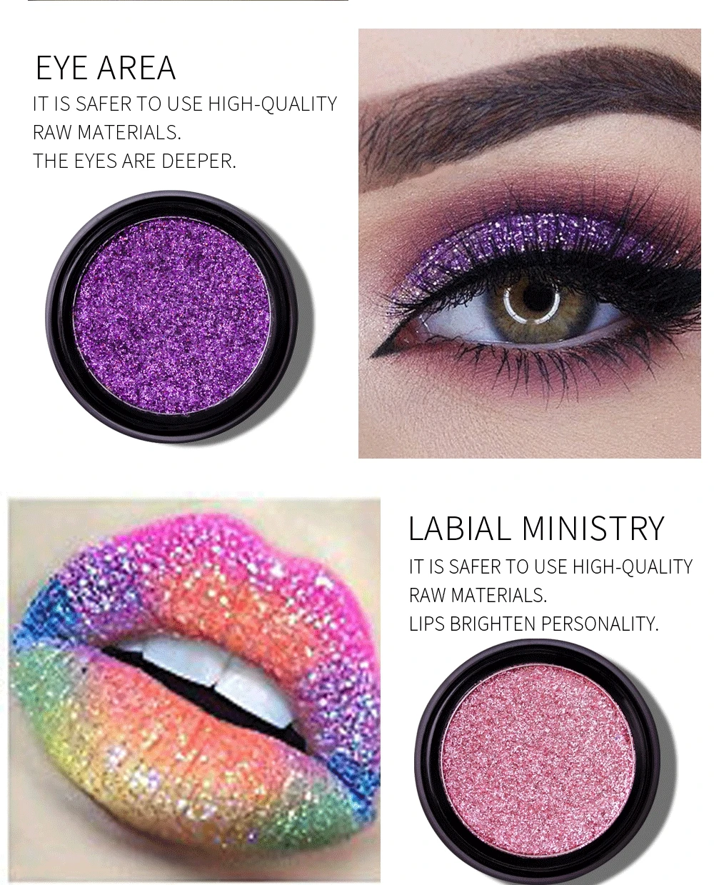 Lulaa Новинка 14 цветов блестящие глаза и губы матовый Жемчуг Блестки тени для век