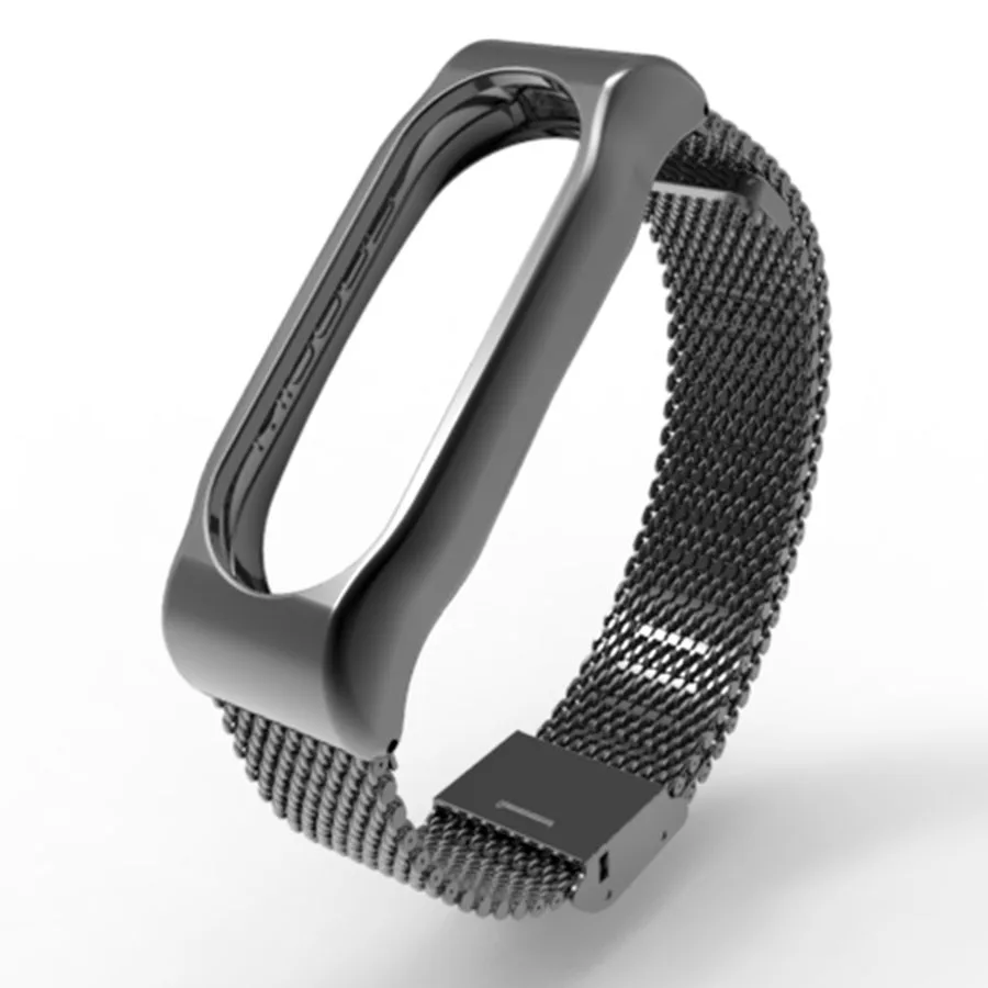 Металлический ремешок для Mi Band 2 браслет из нержавеющей стали без винтов Сменные