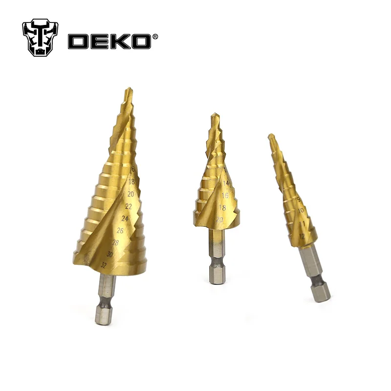 DEKO SDB01 3 шт. спиральное Рифленое центральное буровое долото твердосплавное мини