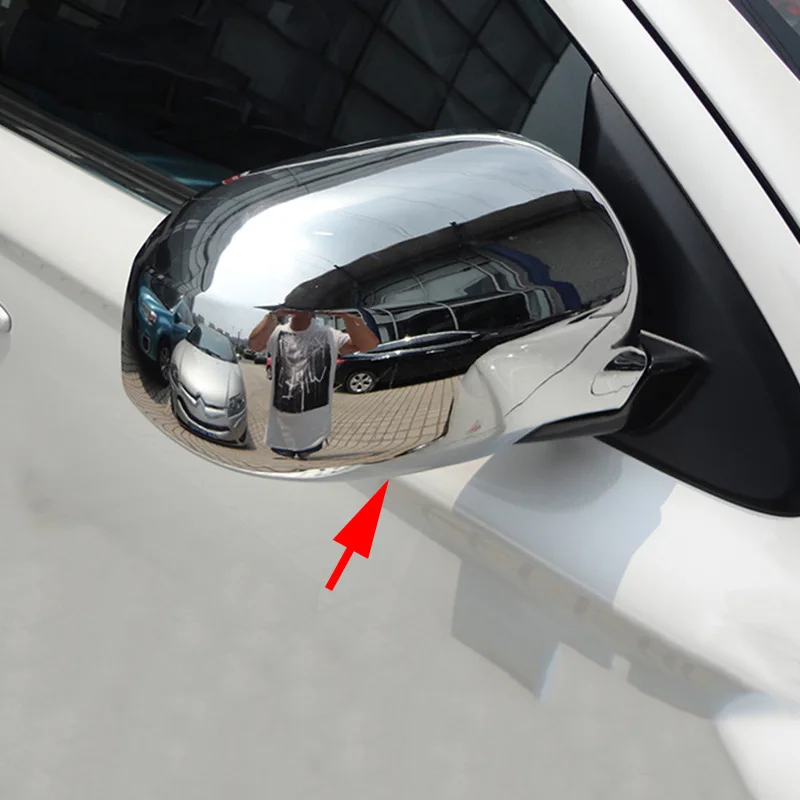 

Хромированная Крышка для Mitsubishi Outlander 2013-2018, 2 шт., боковое зеркало заднего вида, лепка без Поворотный Светильник, аксессуары, накладки