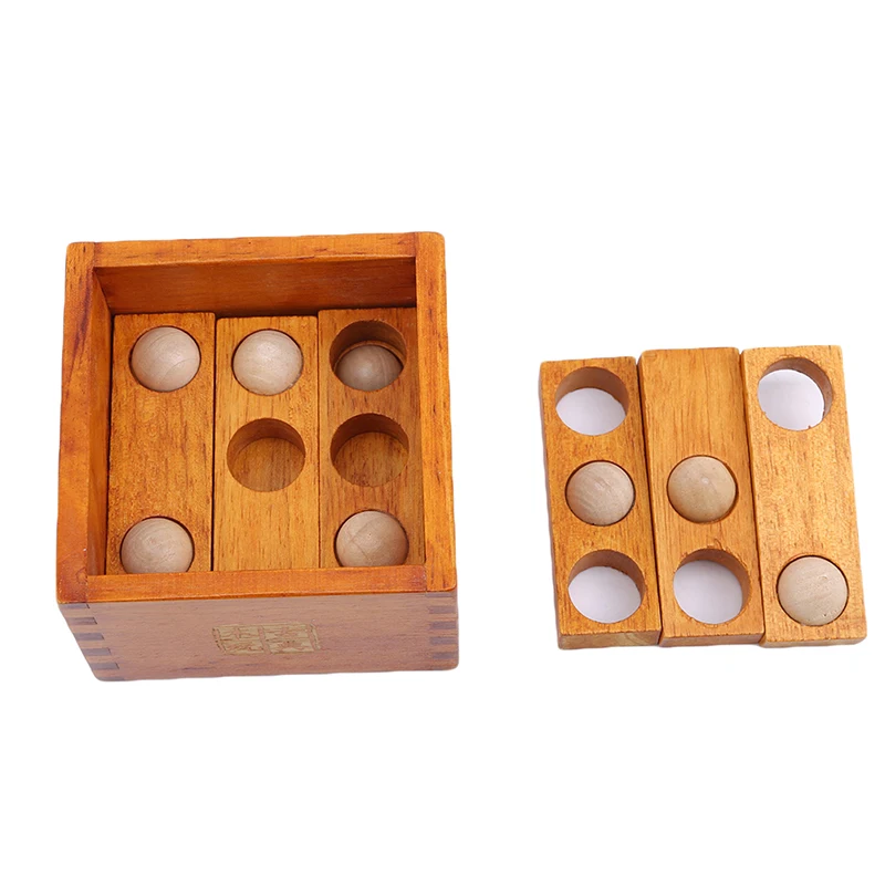 

Wooden Assembled Toy Building Box Early Education Jigsaw Puzzle Toys Brown Decompression Unlocking Toy