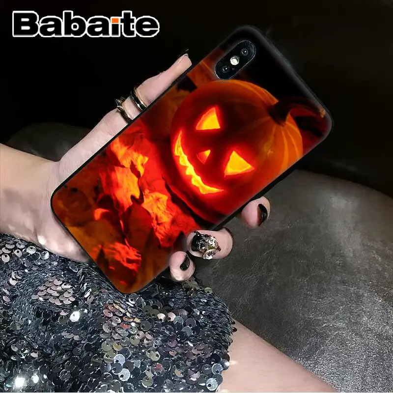 A13 Babaite Тыква Хэллоуин Летучая мышь черный ТПУ Мягкий силиконовый чехол для телефона чехол для iPhone X XS MAX 6 6S 7 7plus 8 8Plus 5 5S XR - Цвет: A13