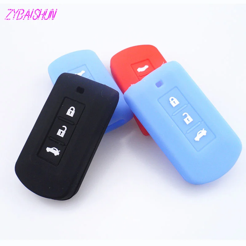 Силиконовый чехол для ключа Mitsubishi Mirage ASX Lancer 10 Outlander Colt Grandis Remote Keys box car stying|Футляр