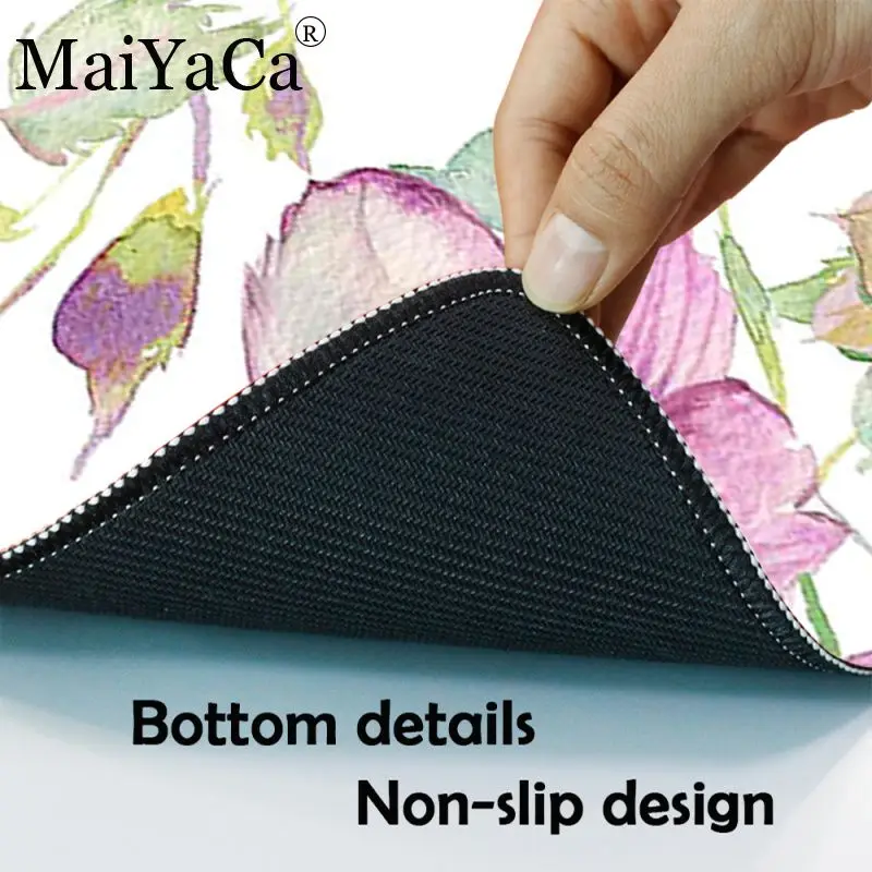 

MaiYaCa Cool New Floral watercolor Large Mouse pad PC Computer mat Size for 30x60cm 40x90cm Rubber Rectangle Mousemats
