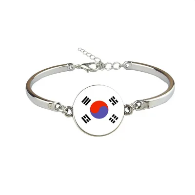 

New Korea Flag Bangles Country Korea Flag Bracelets Jewellery