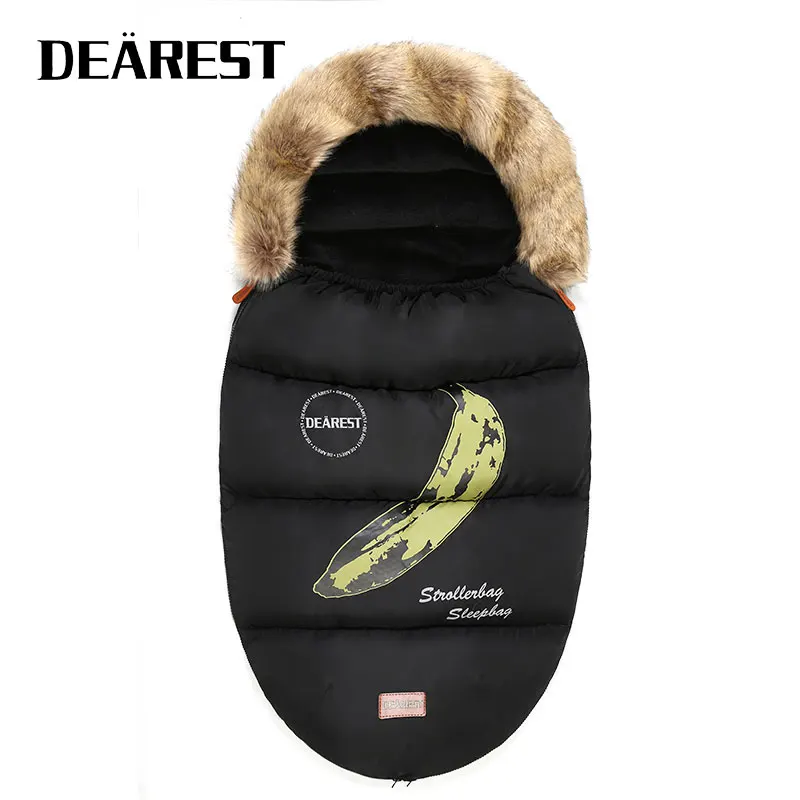 Banana DEAREST двойной молнией детский спальный мешок для новорожденных коляска спальный мешок для новорожденных - Цвет: Banana