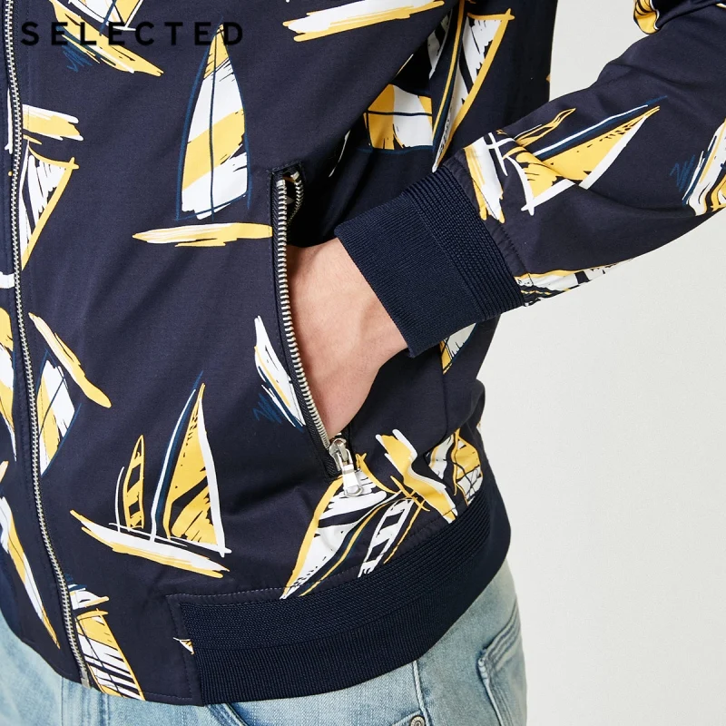 Новая мужская верхняя одежда с Бейсбольным воротником и принтом пальто шикарные