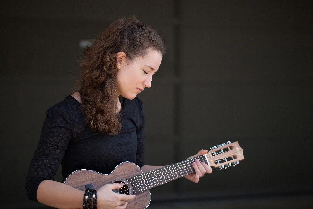 Aiersi бренд Guitarlele 28 дюймов ламинированная КоА 6 струнная Гавайская гитара ukelele