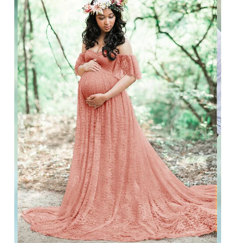 

Long Maternity Photography Props Pregnancy Dress Photography Maternity Dresses For Photo Shoot Pregnant Dress Lace Maxi Gown