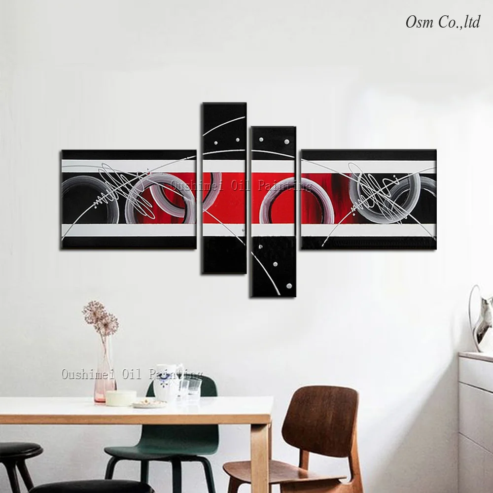 Опытный художник ручная работа высокое качество абстрактная черная и красная