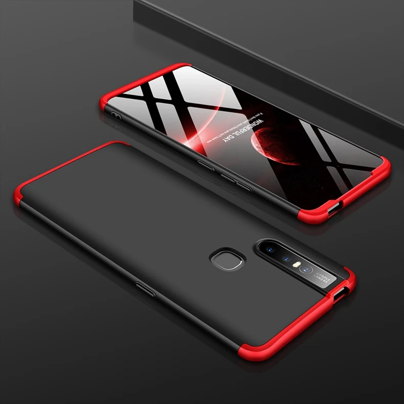 Black and Red Чехол V15 Pro для VIVO V15, чехол с прошивкой, защита+ Ультра тонкая защитная задняя крышка для телефона, чехол для VIVO S1 - Цвет: Black and Red