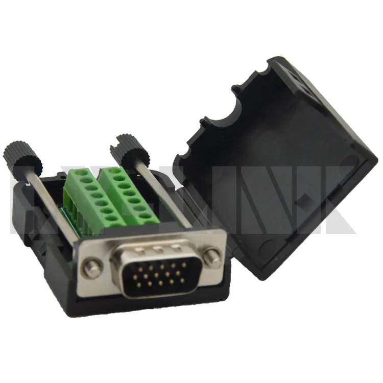 

3 + 9 VGA Штекерный разъем с корпусом и поддержкой короткой длины DIY vga кабель