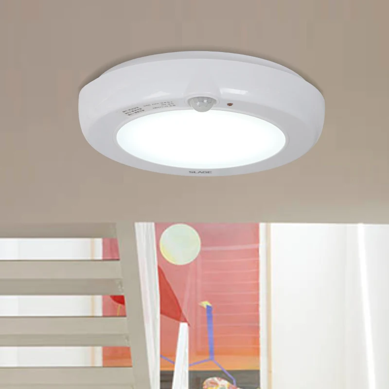 220 В 6 Вт белый светодиодный PIR датчик движения Потолочная панель светильник