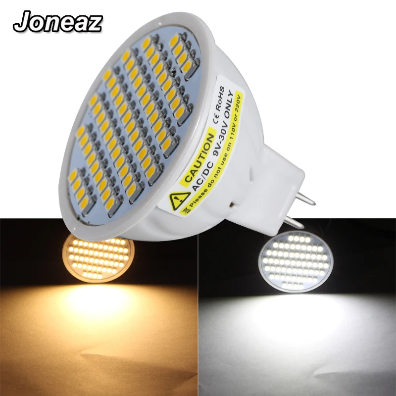 Joneaz 10X Светодиодная лампа ampolleta 12 24 вольт MR16 прожектор в 3 Вт супер яркая 420LM